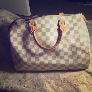 Authentic LOUIS VUITTON Damier Azur Speedy 25