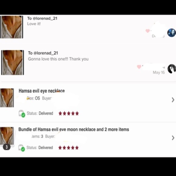 Hamsa evil eye moon necklace 2 hr sale - Picture 3 of 3