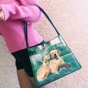 1990's bedazzled dog purse