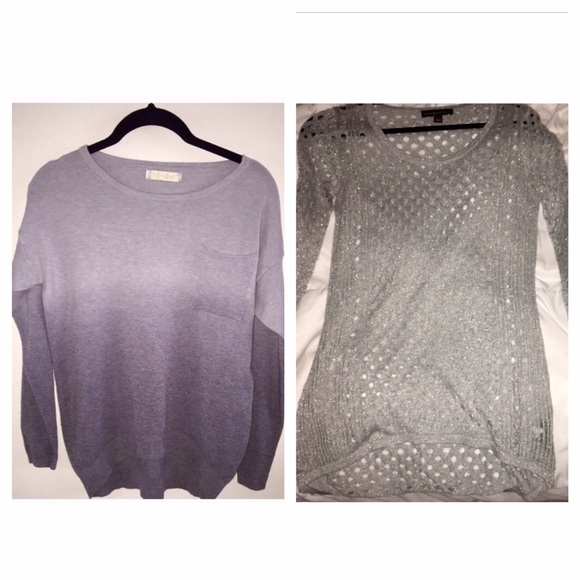 2 for 1‼️ Gray ombré sweater & see through sweater