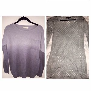 2 for 1‼️ Gray ombré sweater & see through sweater
