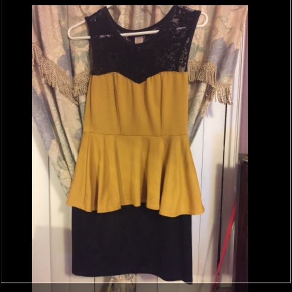 Black and yellow dress