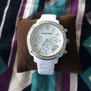White Michael Kors Chronograph MK 5079 Watch
