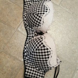 Checkered Victoria's Secret Balconette Bra