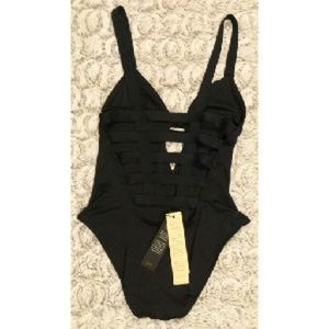 NWT Vitamin A black one piece swim suit