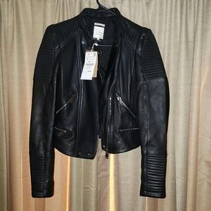 ZARA LEATHER MOTO JACKET