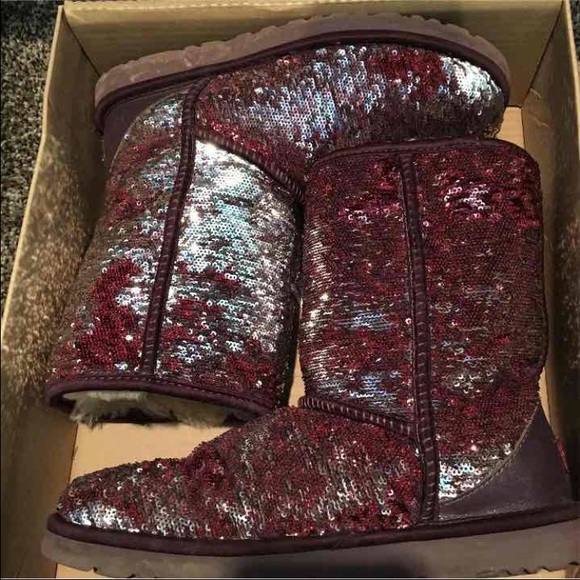 Red/Silver Sequins UGG