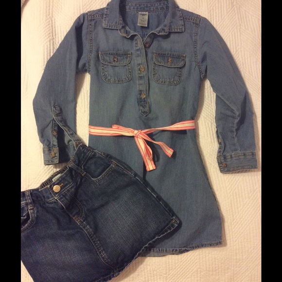 Girls Jean dress and skirt..sz5
