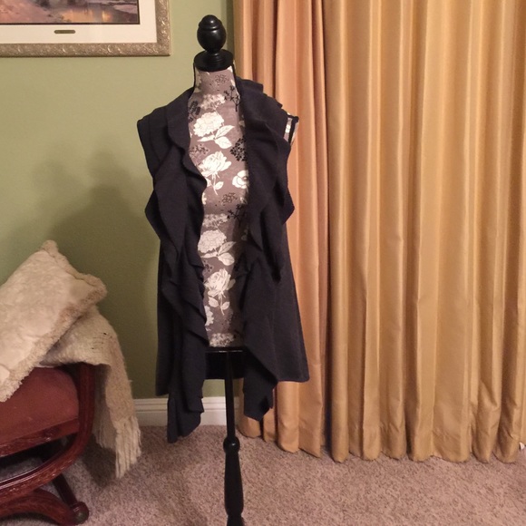 Charcoal gray sweater vest
