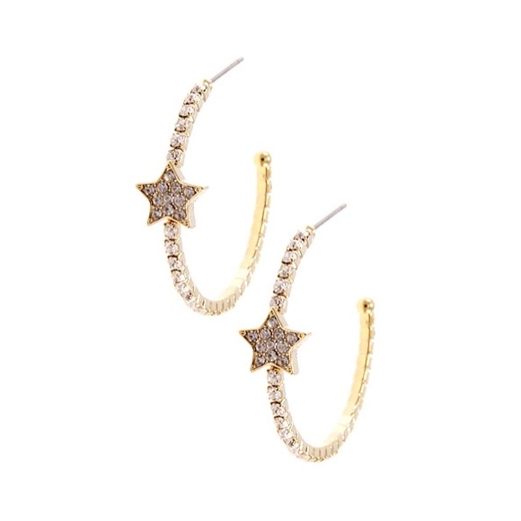 Dina Aziza Jewelry - Last New Starlight Crystal Hoop Earrings