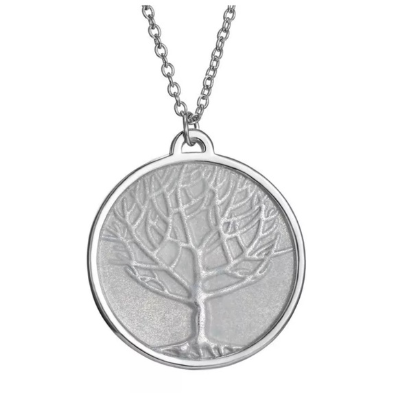 ED33 Glow In The Dark Tree Of Life Silver Necklace - Picture 4 of 4