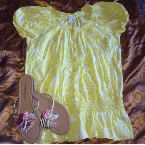 Medium peplum/tunic sunny yellow