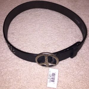 Brighton Peace Sign Hippie Studded Belt
