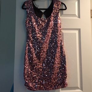 Pink sequin size 4 dress by Aqua