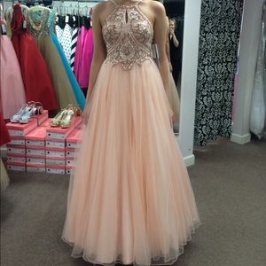 JOVANI Peach ball gown dress