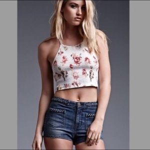 House of Harlow High Waisted Jean Shorts