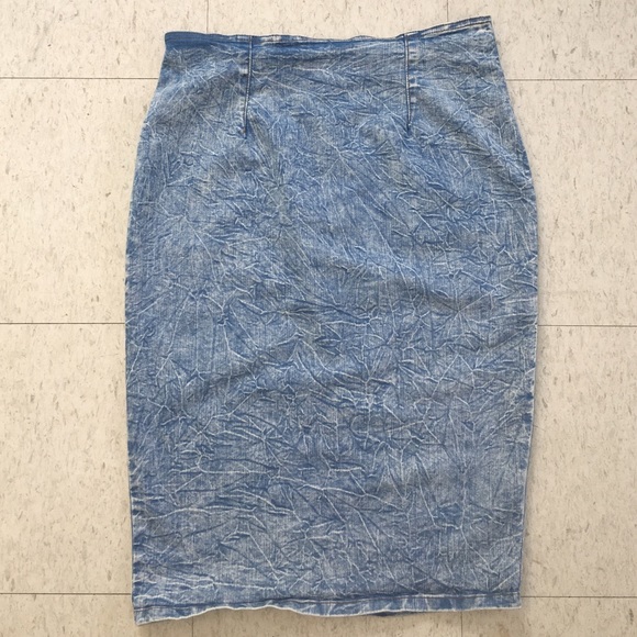 Acid Wash Pencil Skirt