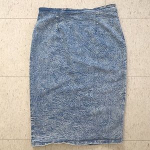 Acid Wash Pencil Skirt