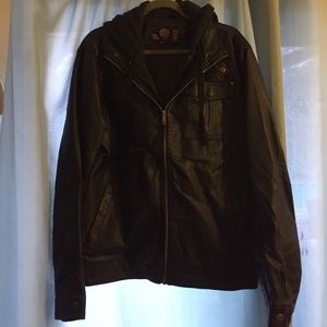 NWT Mens Black Leather Jacket