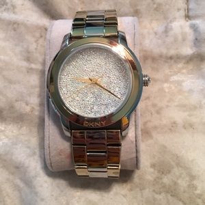 DKNY Silver and Gold Ladies Watch