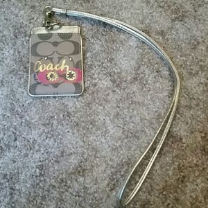 Gold & tan Coach lanyard / ID holder - Brand New