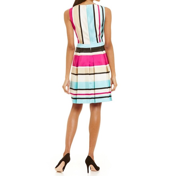 Antonio Melani stripe pleated dress. Sz.2 - Picture 2 of 4