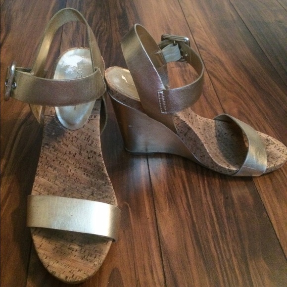 BCBGeneration Shoes - Gold BCBG wedges size 9