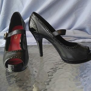 Moda International peep toe Mary Jane pumps