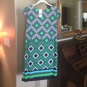 Jessica Howard new polyester green/navy dress