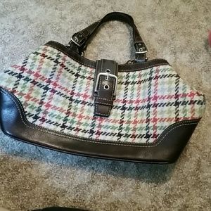 Plaid Coach purse -used handful of times