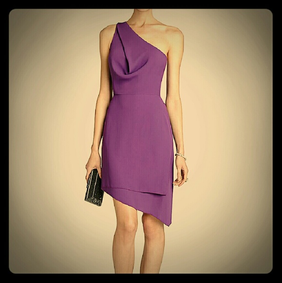 Plum one shoulder BCBG dress