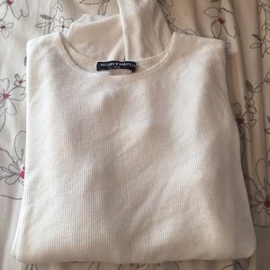 Brandy Melville white ribbed long sleeve