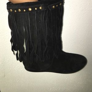 Aldo suede fringe boots