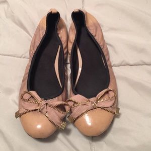 Nude ballet flats