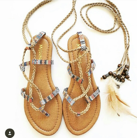 Lace up sandals
