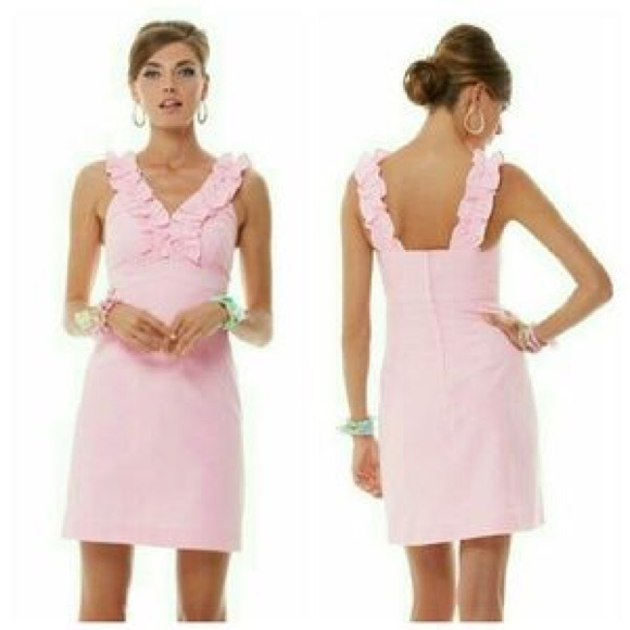 Lilly Pulitzer Phoebe Dress Pink Seersucker NWOT