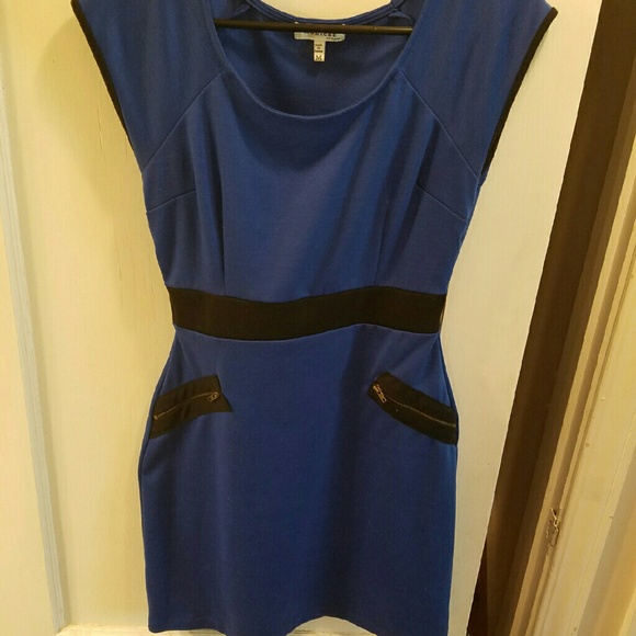 Royal Blue dress with zippers