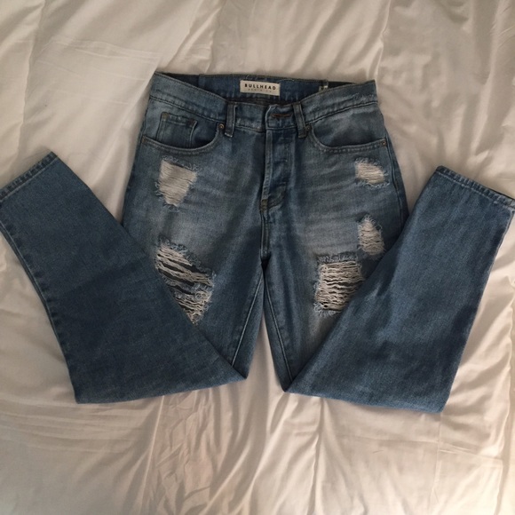 Distressed jeans