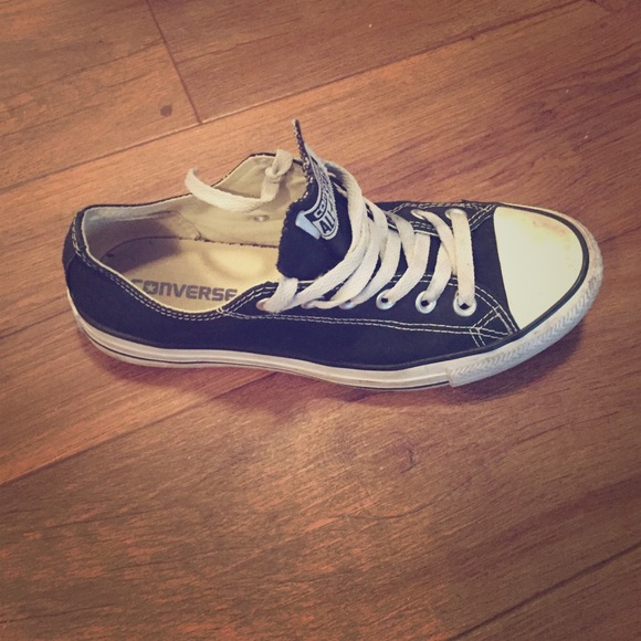Black converse, gently worn.