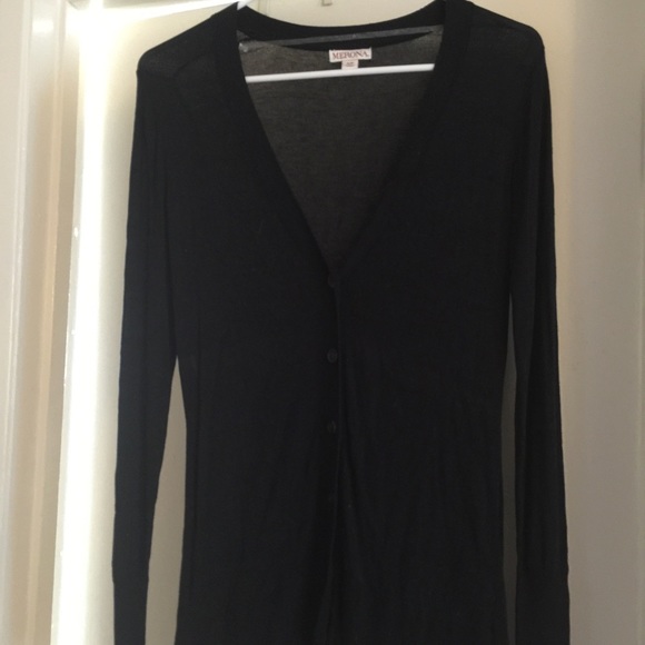 Long black cardigan