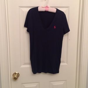 Navy RL V Neck