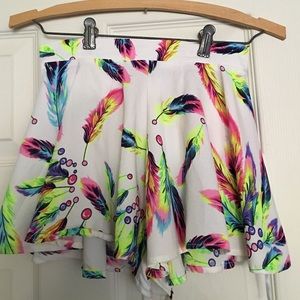 LF Neon feather flowy shorts