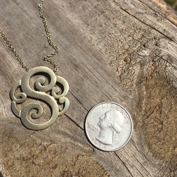 SOLD "S" Monogram Necklace - Picture 2 of 4
