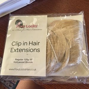 Foxy locks 18" clip in human hair extensions