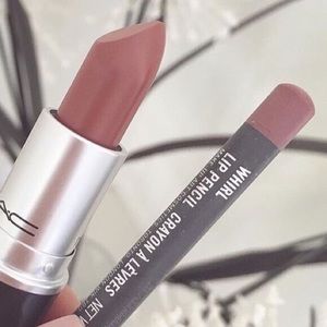 MAC Whirl liner and lipstick