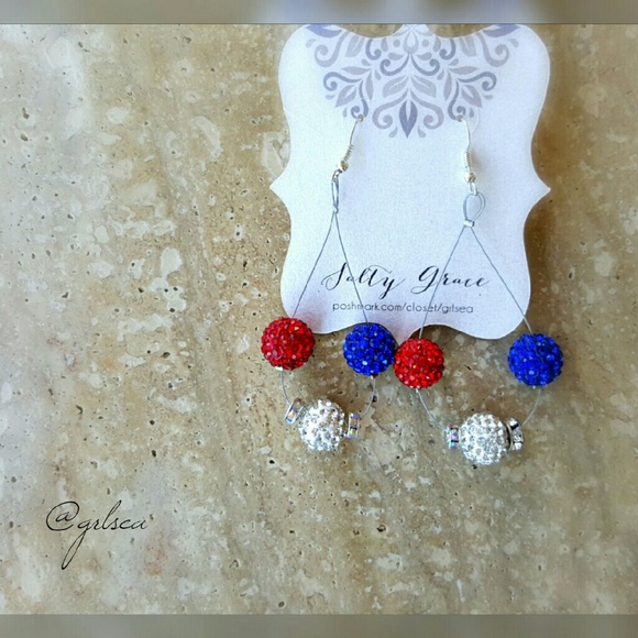 Red White Blue earrings