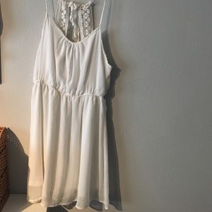 White knee high sundress
