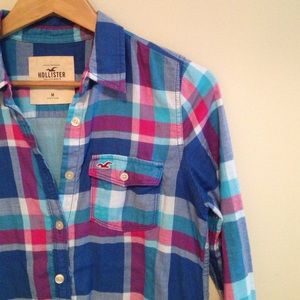 Hollister plaid top