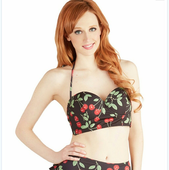 ModCloth Other - Cherry Pit Stop Swimsuit Top