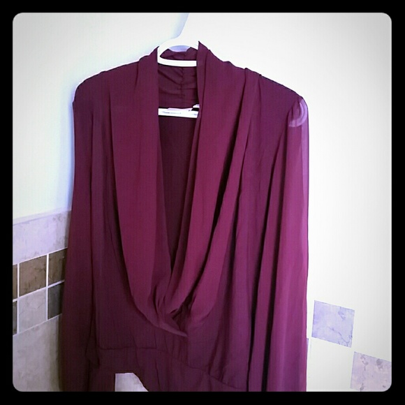 NEW York and Company, maroon low front, unitard